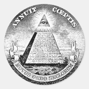 illuminati Logo Runder Aufkleber