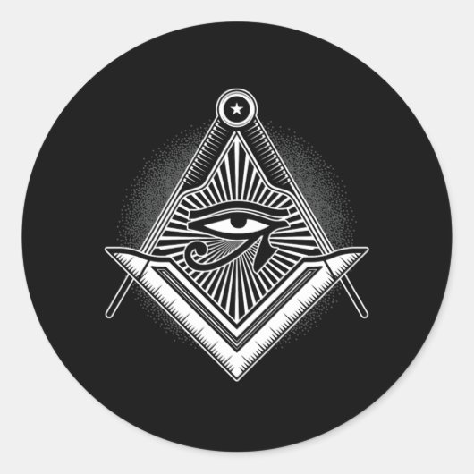 Illuminati Masonic Pyramid Dreieck Verschwörung Gi Runder Aufkleber (Vorderseite)