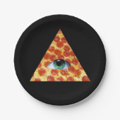 Illuminati Pizza Pappteller (Vorderseite)