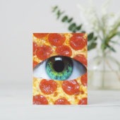 Illuminati Pizza Postkarte (Stehend Vorderseite)