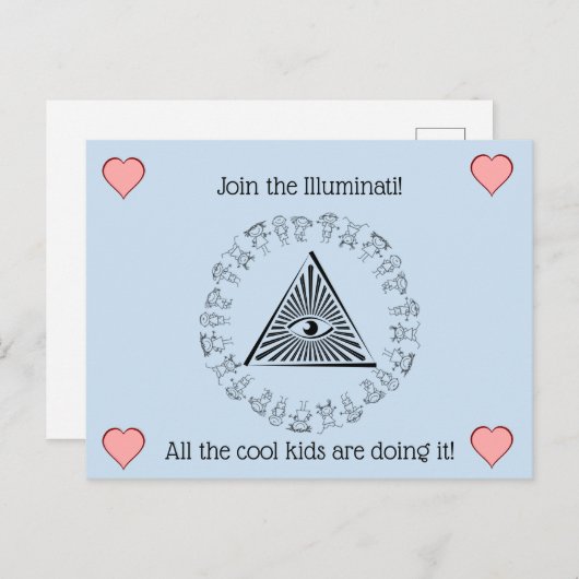 Illuminati Postkarte (Vorne/Hinten)