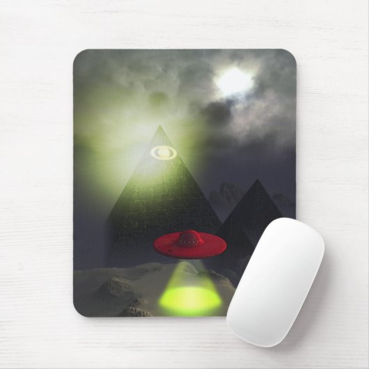 Illuminati Pyramid und UFO Mousepad (Mit Mouse)
