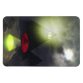 Illuminati Pyramid und UFO Premium Flexi Magnet (Horizontal)