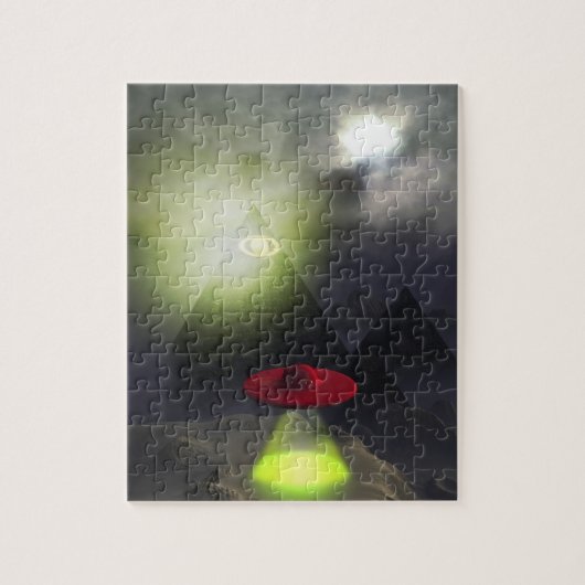 Illuminati Pyramid und UFO Puzzle (Vertikal)