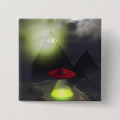Illuminati-Pyramide und UFO-Taste Button (Vorderseite)