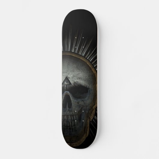 Illuminati Schädel Skateboard (Vorderseite)