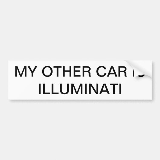 Illuminati Stoßdämpfer-Stock Autoaufkleber (Vorne)