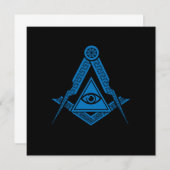 Illuminati Symbol Dreieck Verschwörung Masonic Ges Einladung (Vorne/Hinten)