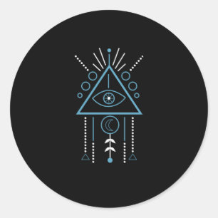 Illuminati Symbol Masonic Triangle Dreamcatcher Gi Runder Aufkleber