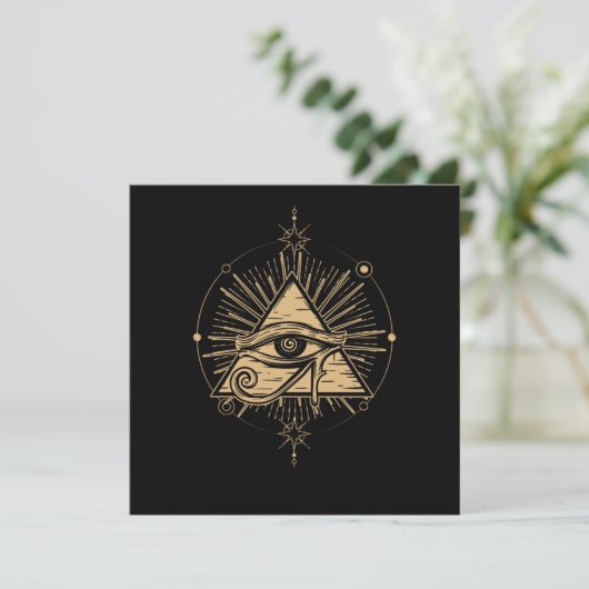 Illuminati Symbol Masonic Triangle Verschwörung Pl Einladung (Stehend Vorderseite)