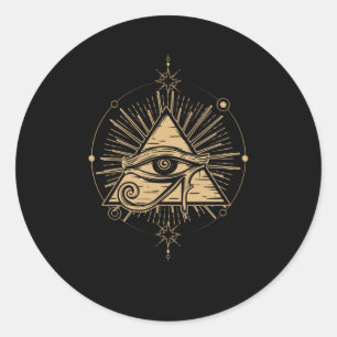 Illuminati Symbol Masonic Triangle Verschwörung Pl Runder Aufkleber