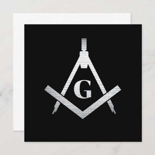 Illuminati Symbol Masonic Verschwörung Pyramid Ges Einladung (Vorne/Hinten)