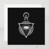Illuminati Symbol Verschwörung Masonic Triangle Gi Einladung (Vorne/Hinten)