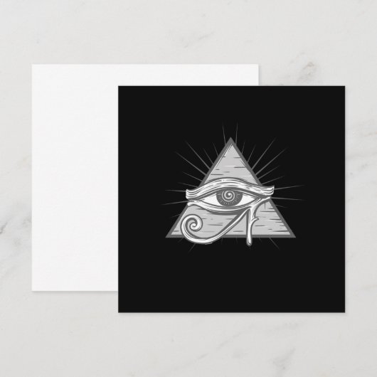Illuminati Triangle Masonic Symbol Verschwörung Ge Einladung (Vorne/Hinten)