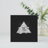 Illuminati Triangle Masonic Symbol Verschwörung Ge Einladung (Stehend Vorderseite)