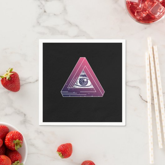 Illuminati Triangle Symbol Masonic Verschwörung Ge Serviette (Beispiel)