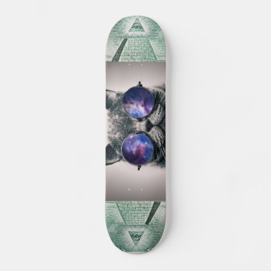 illuminati und Galaxiekatzen-Skateboardplattform Skateboard (Vorderseite)