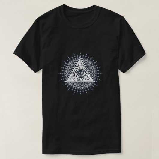 Illuminati Verschwörung Masonic Triangle Mandala G T-Shirt (Design vorne)