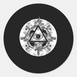 Illuminati Verschwörung Triangle Masonic Mandala G Runder Aufkleber