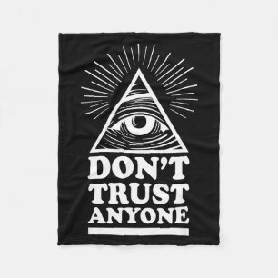 Illuminati Vertrauen Niemandem Auge der Vorsehung  Fleecedecke