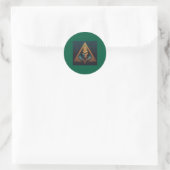 Illuminati Wall Wappen Runder Aufkleber (Tasche)