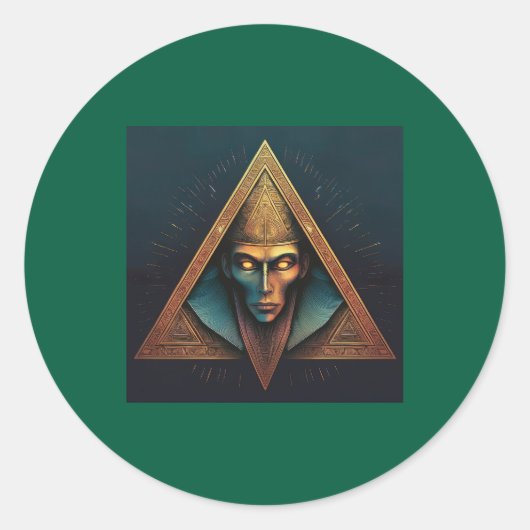 Illuminati Wall Wappen Runder Aufkleber (Vorderseite)