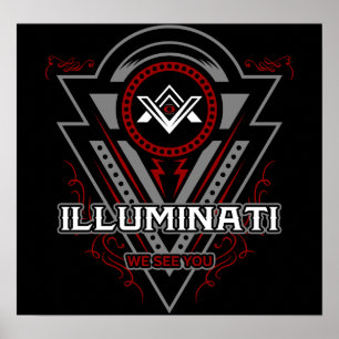 Illuminati wir sehen Sie alle sehen Auge Poster