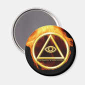 Illuminati zum Feuer Magnet (Vorderseite/Rückseite)