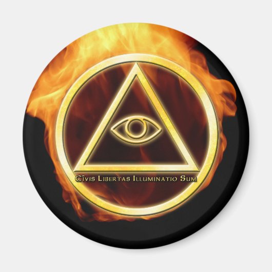 Illuminati zum Feuer Magnet (Vorne)