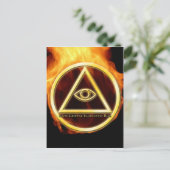 Illuminati zum Feuer Postkarte (Stehend Vorderseite)