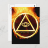 Illuminati zum Feuer Postkarte (Vorne/Hinten)