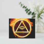 Illuminati zum Feuer Postkarte (Stehend Vorderseite)