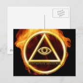 Illuminati zum Feuer Postkarte (Vorne/Hinten)