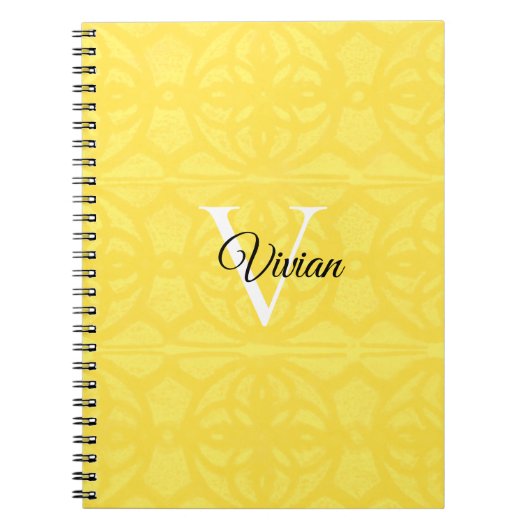 Illuminating Yellow Spiral Foto Notebook Notizblock (Vorderseite)