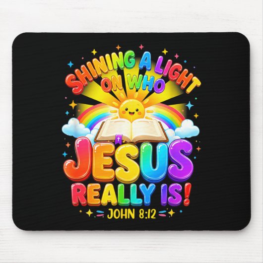 Illuminationsstation wirft ein Licht auf Jesus Mousepad (Vorne)