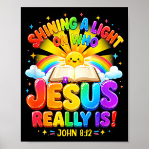 Illuminationsstation wirft ein Licht auf Jesus Poster