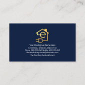 Illuminieren der blauen elektrischen Signatur Visitenkarte (Rückseite)