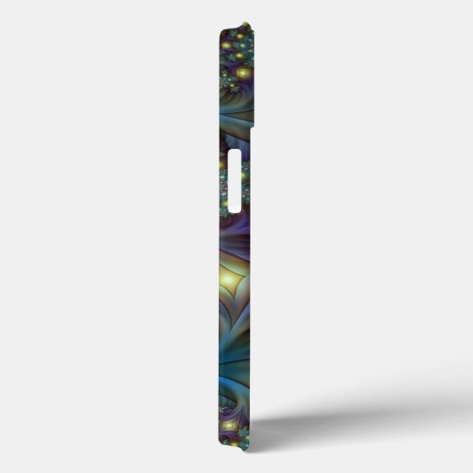 Illuminierte Abstrakt Blue Lila Fraktal Kunstname Case-Mate iPhone Hülle (Rückseite / Rechts)