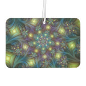 Illuminierte Abstrakte Shiny Aquamarines Lila Frak Autolufterfrischer (Rückseite)