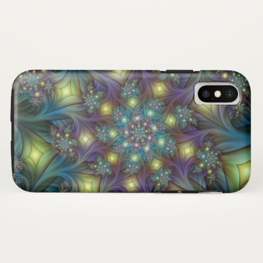 Illuminierte Abstrakte Shiny Aquamarines Lila Frak Case-Mate iPhone Hülle (Rückseite (Horizontal))