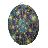 Illuminierte Abstrakte Shiny Aquamarines Lila Frak Dartscheibe (Vorderseite rechts)