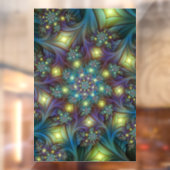 Illuminierte Abstrakte Shiny Aquamarines Lila Frak Fensteraufkleber (Blatt 2)