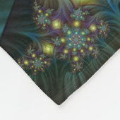 Illuminierte Abstrakte Shiny Aquamarines Lila Frak Fleecedecke (Ecke)
