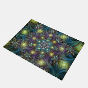 Illuminierte Abstrakte Shiny Aquamarines Lila Frak Fußmatte