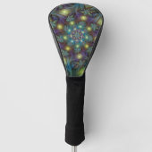 Illuminierte Abstrakte Shiny Aquamarines Lila Frak Golf Headcover (Vorderseite)