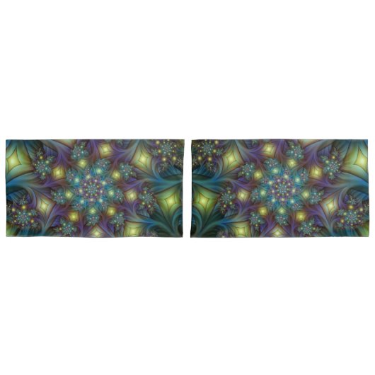 Illuminierte Abstrakte Shiny Aquamarines Lila Frak Kissenbezug (Vorderseite-Set)