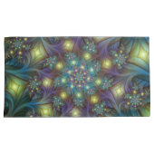 Illuminierte Abstrakte Shiny Aquamarines Lila Frak Kissenbezug (Vorderseite-Rechts)