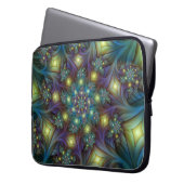 Illuminierte Abstrakte Shiny Aquamarines Lila Frak Laptopschutzhülle (Vorderseite Links)