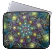 Illuminierte Abstrakte Shiny Aquamarines Lila Frak Laptopschutzhülle (Vorderseite)