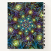Illuminierte Abstrakte Shiny Aquamarines Lila Frak Notizblock (Rückseite)
